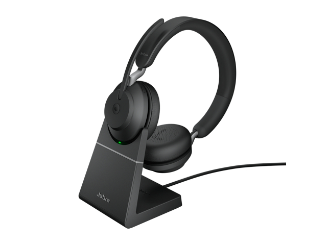 Jabra Jabra Trådløse hodetelefoner for kontoret med ladestasjon, Evolve2 65 Link380a Ms Stereo, svart