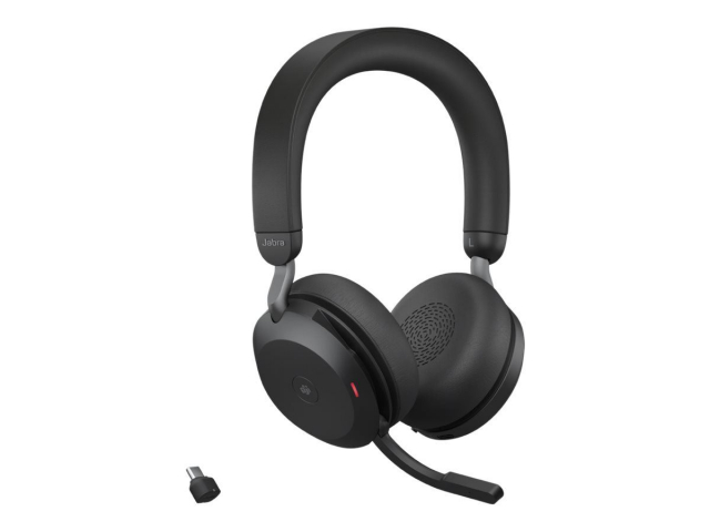 Jabra Jabra Trådløse hodetelefoner for kontoret med ladestasjon, Evolve2 75 Link380a Uc Stereo Black