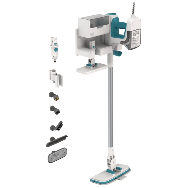 Black+Decker Steam Mop 1500W Steam System 8stk tilbehør