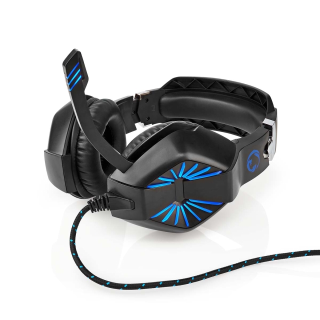 Nedis Gaming Headset | Over-Ear | Stereo | USB Type-A / 2x 3.5 mm | Fold-Away Mikrofon | 2.20 m | LED