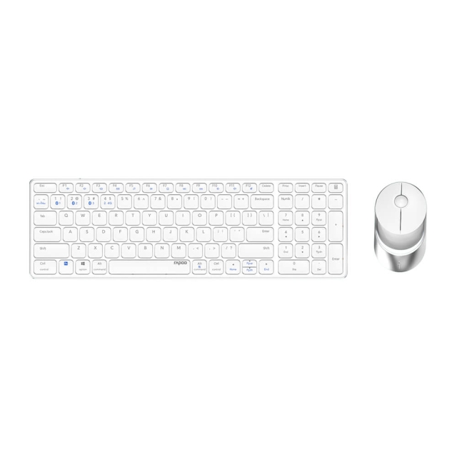 Rapoo Tastatur/Musesett 9750M Multi-Mode Trådløst Hvit