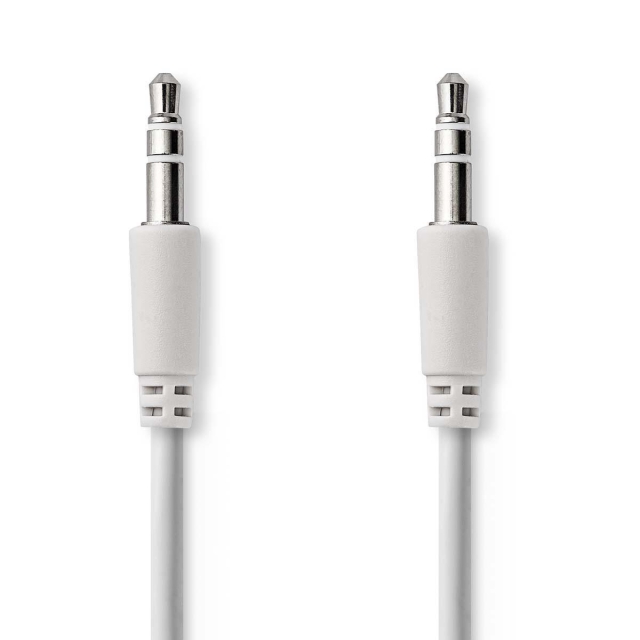 Nedis Stereo lydkabel | 3.5 mm Han | 3.5 mm Han | Nikkel belagt | 1.00 m | Rund | Hvit