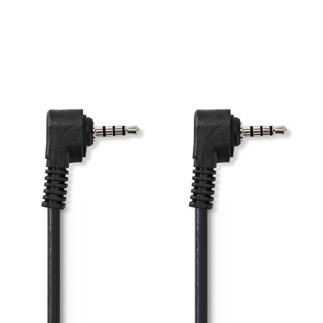 Nedis Audio Video Cable | 3.5 mm Han | 3.5 mm Han | Nikkel belagt | 1.00 m | Rund | PVC | Sort