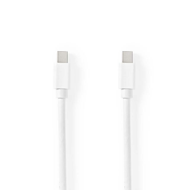 Nedis Mini Displayport-kabel | DisplayPort 1.4 | Mini DisplayPort Han | Mini DisplayPort Han | 48 Gbps | Nikkel belagt | 2.00 m | Rund | PVC | Hvit | Blister