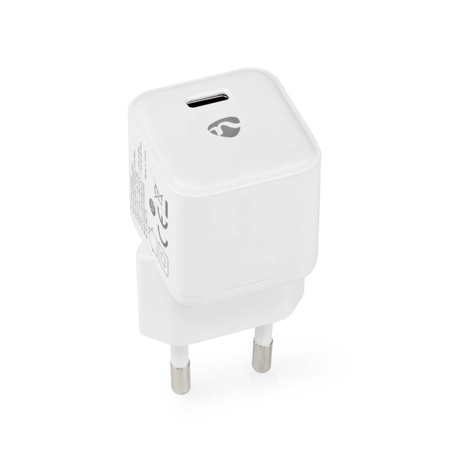 Nedis vegg lader | 30 W | PD3.0 30W | Hurtigladefunksjon | 1.5 / 2.0 / 2.5 / 3.0 A | Antall utganger: 1 | USB-C™ | Automatisk Spenning Utvalg | Hvit
