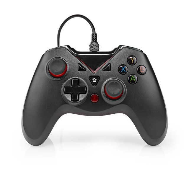 Nedis Gamepad | USB Type-A | USB-Strøm | PC | Antall knapper: 12 | Kabellengde: 1.60 m | Sort