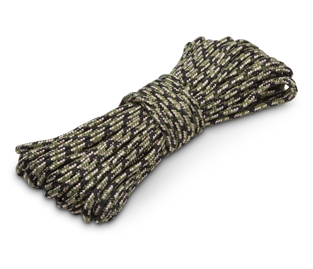 Briv Utility Rope, Woodland Camo, 4 mm, 15 m