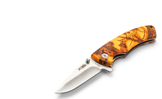 Sammenleggbar jaktkniv Orange Camo 4,5" 420SS