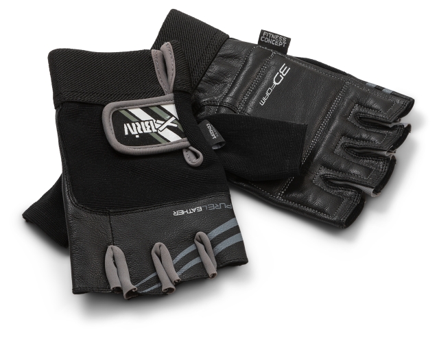 Fitnesshanske for menn, svart/grå - Størrelse L