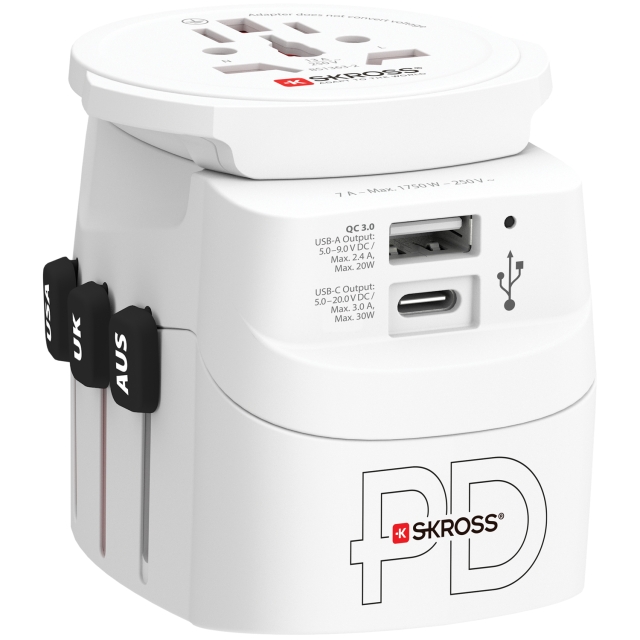 SKROSS PRO Light World AC30PD Reiseadapter USB PD 30W