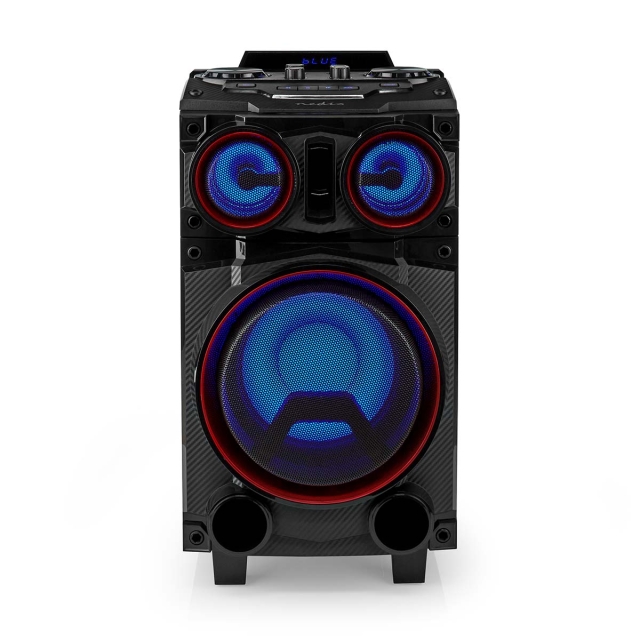 Nedis Bluetooth® Party Speaker | Maksimal batteritid: 6.5 timer | 120 W | Bære håndtak | Party lys | Equalizer | Sort