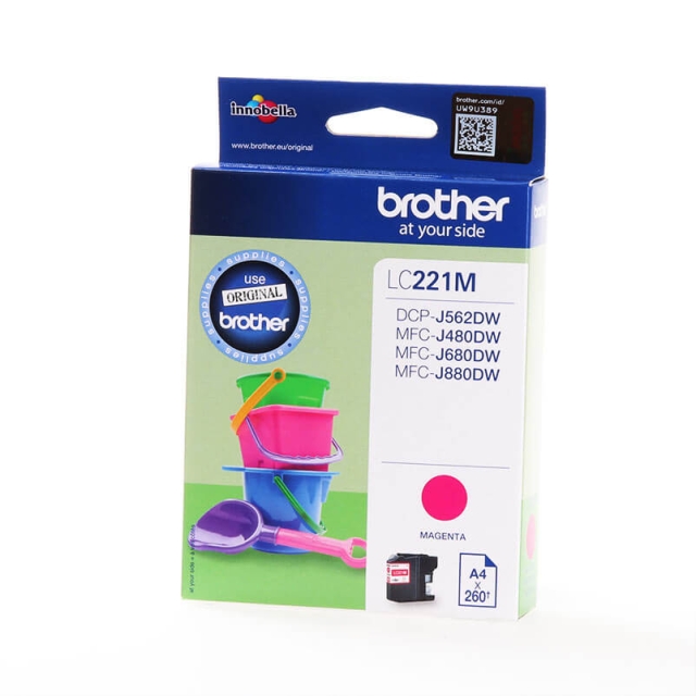 Brother Blekk LC221M LC-221 Magenta