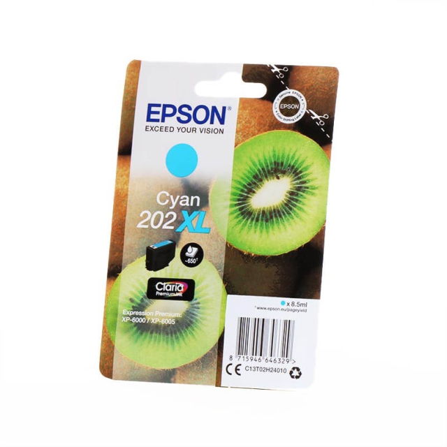 EPSON Blekk C13T02H24010 202XL Cyan Kiwi