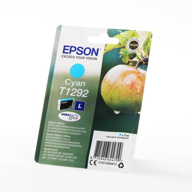Epson Bläck C13T12924012 T1292 Cyan, Äpple