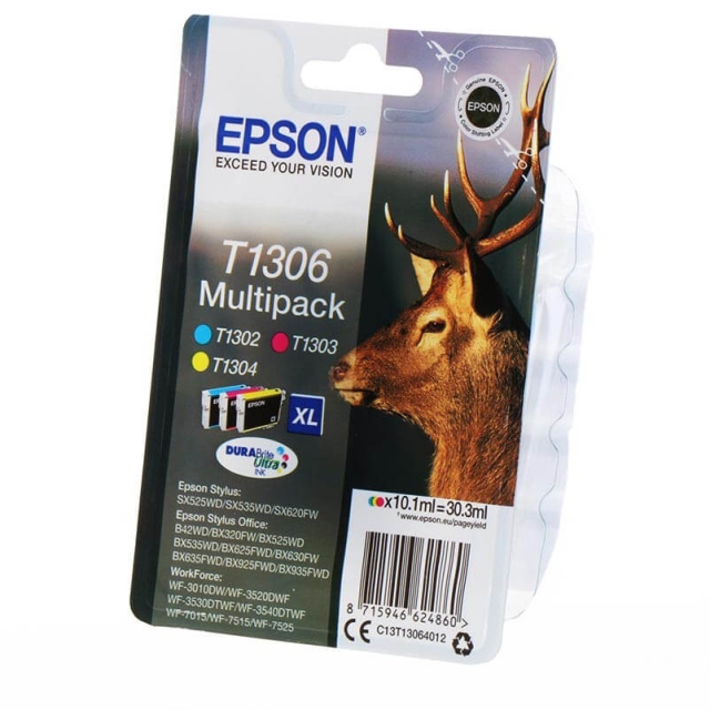 Epson Blekk C13T13064012 T1306 Multipack, hjort