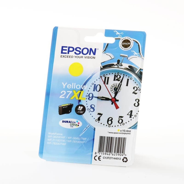 EPSON Blekk C13T27144012 27XL Gul Alarm Clock