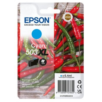 EPSON Blekk C13T09R24010 503XL Cyan Chili Høy Kapasitet
