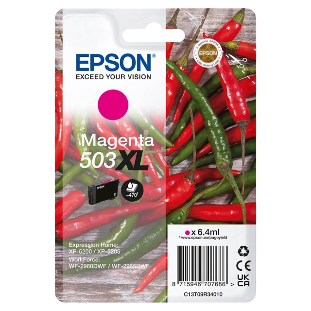 Epson Blekk C13T09R34010 503XL Magenta, Chili