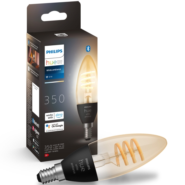 Philips Hue Hvit Ambiance Filament E14 Crown 350 lm 1-pk