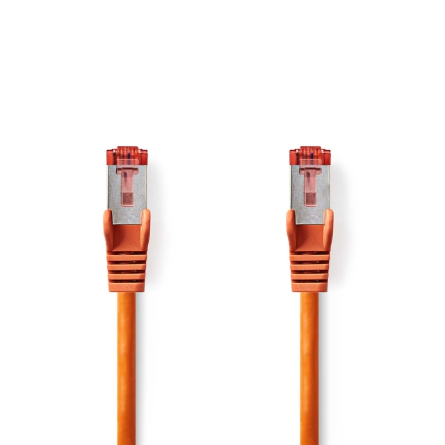 Nedis CAT6 Nettverkskabel | RJ45 Han | RJ45 Han | S/FTP | 2.00 m | Rund | LSZH | Oransje | Label