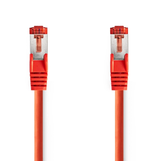 Nedis CAT6 Nettverkskabel | RJ45 Han | RJ45 Han | S/FTP | 1.00 m | Rund | LSZH | Rød | Label