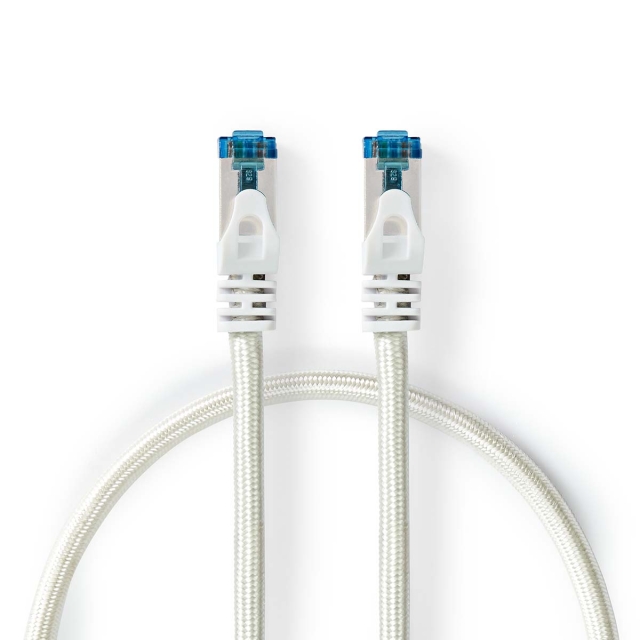 Nedis CAT6a nettverkskabel | S/FTP | RJ45 Han | RJ45 Han | 10.0 m | Snagless | Rund | Flettet / PVC | Sølv | Deksel Vindusboks