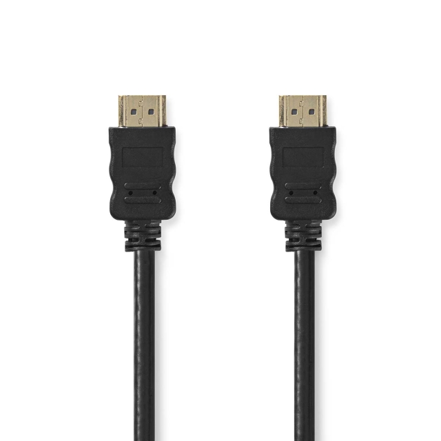 Nedis High Speed HDMI ™ kabel med Ethernet | HDMI ™ -kontakt | HDMI ™ -kontakt | 4K@30Hz | ARC | 10.2 Gbps | 25.0 m | Rund | PVC | Sort | Label