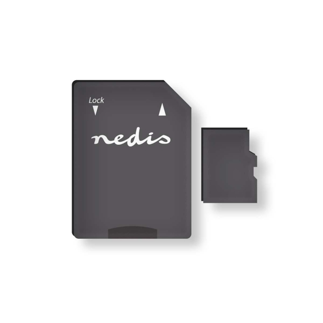 Nedis microSD Minnekort | microSDXC | 128 GB | Skrive hastighet: 90 MB/s | Les hastighet: 45 MB/s | UHS-I | AD adapter inkludert