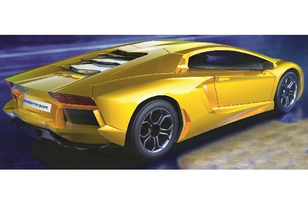 Airfix Hurtigbygget Lamborghini Aventsdor, gul