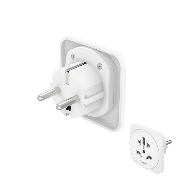 Hama Reiseadapter Type E/F Universal Verden-EU Hvit