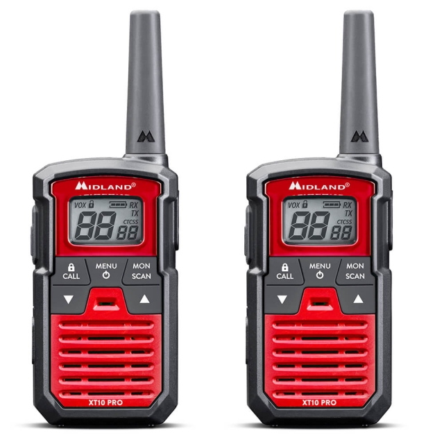 Midland Walkie Talkie XT10 Pro Svart/Rød