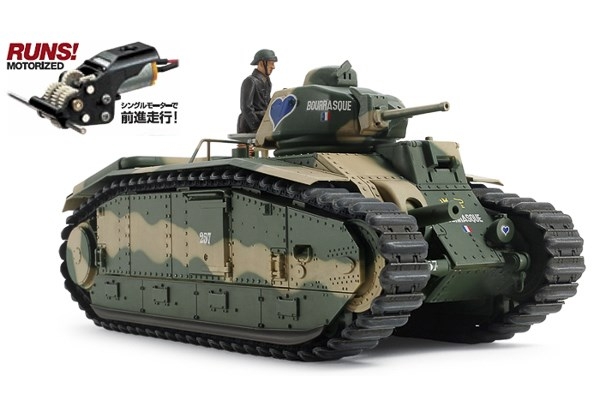 Tamiya 1/35 Fransk stridsvogn B1 bis (m/enkel motor)
