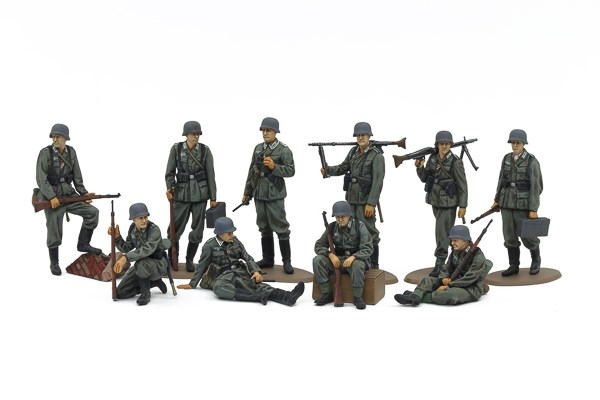 Tamiya 1/48 sett med infanteri fra Wehrmacht under andre verdenskrig
