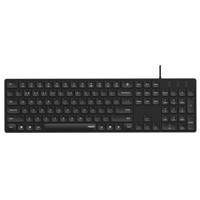 Rapoo Tastatur NK8020 USB Kablet Svart