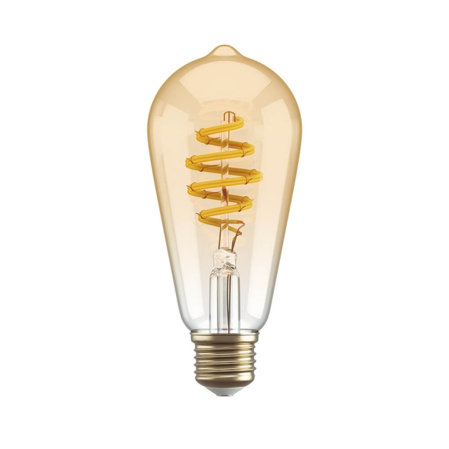 Hombli Smart lampe Filament E27 ST64-Amber CCT