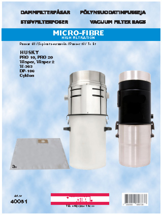 hanestroem Støvsugerposer Hanestrom Husky Pro 10, W-653 3P