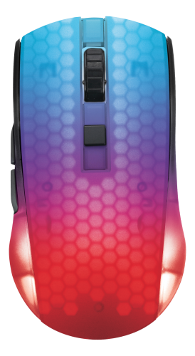 deltaco_gaming DM320 Trådløs, halvtransparent RGB-lightweight-mus, svart