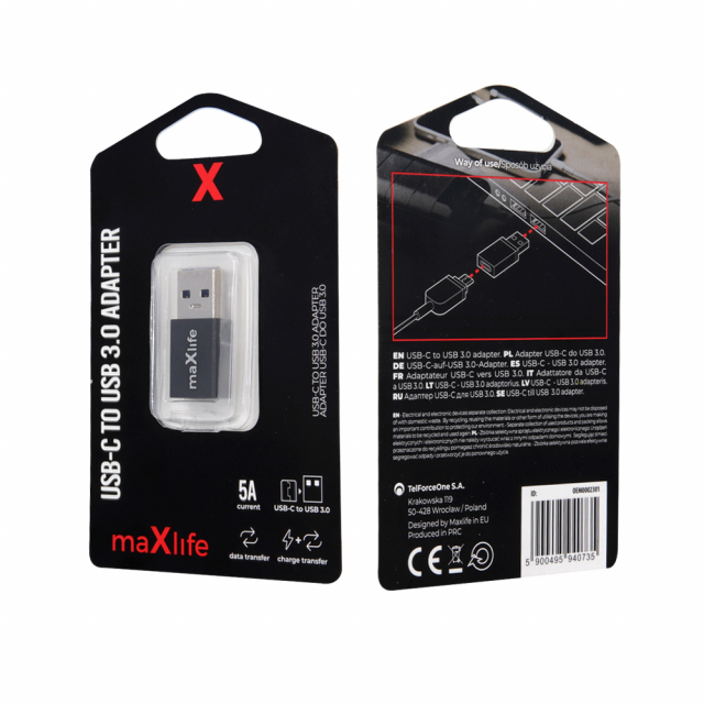 Maxlife USB-C til USB 3.0-adapter