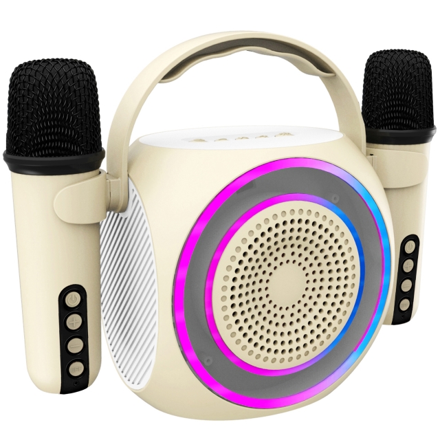 Celly Partymic2 Trådløs høyttaler RGB + 2 kablede mikrofoner