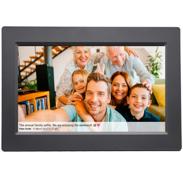 Denver PFF-1015B 10,1" smart fotoramme med FRAMEO-programvare Svart