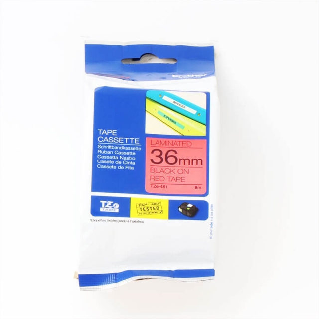 Brother P-Touch TZE-461 36mm Svart på Rød