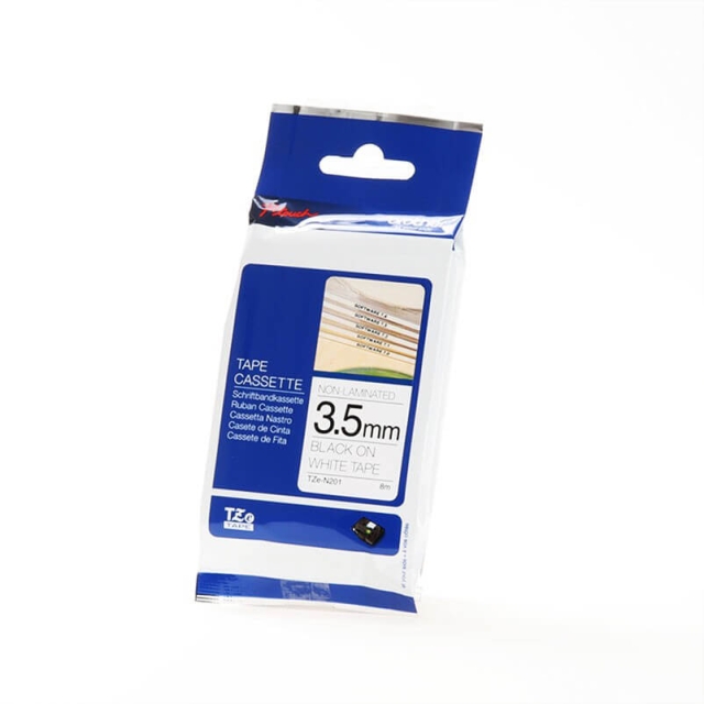 Brother Tape TZE-N201 3,5mm Svart på Vit