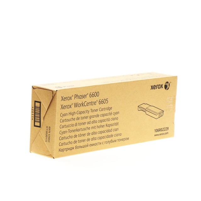 Xerox Toner 106R02229 Cyan Høy Kapasitet