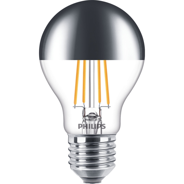 Philips LED E27 Normal Filament Top Mirrored Dimbar 50W 650lm