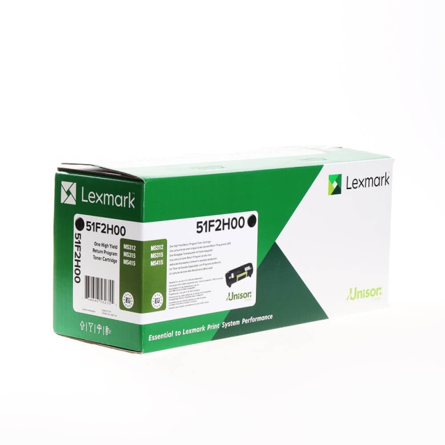 Lexmark Toner 51F2H00 Svart High Yield Return
