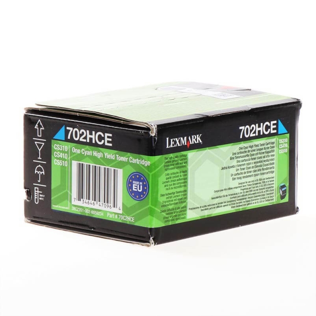 Lexmark Toner 70C2HCE 702 Cyan Corporate Return