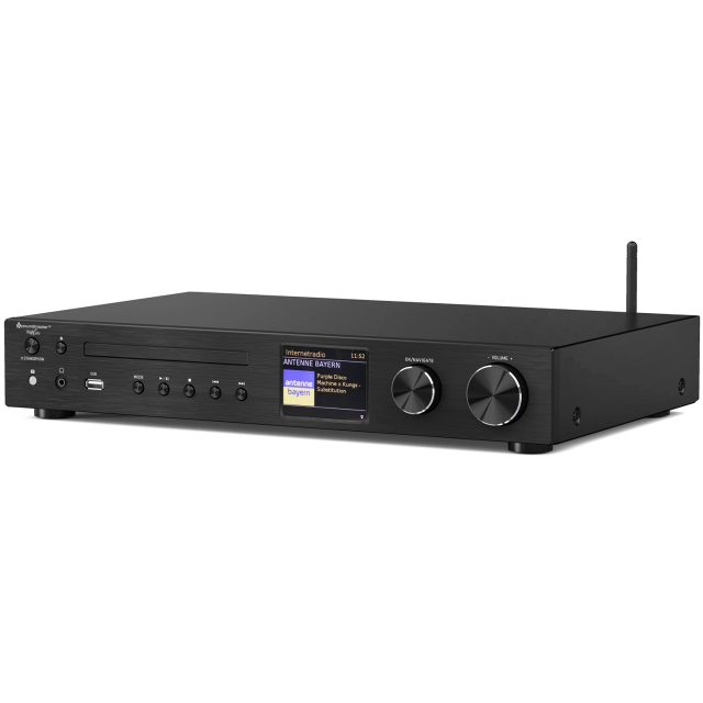 Soundmaster ICD4350SW Multilydsystem med WLAN/LAN-Internet/DAB+/FM-radio, CD/MP3, USB, Bluetooth®, APP-kontroll