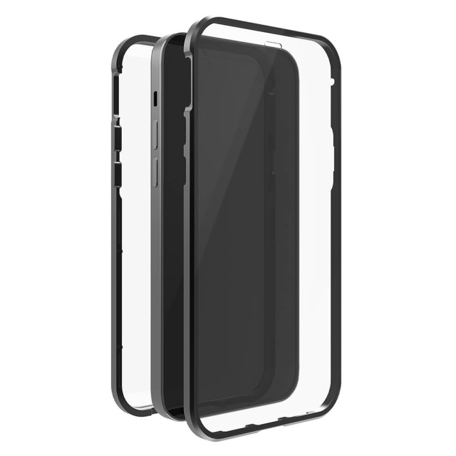 BLACK ROCK Mobildeksel 360° Glass Transp/Svart - iPhone 14