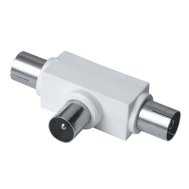 Hama R Adapter Antenn Fördelare Vit Hane-2xHona