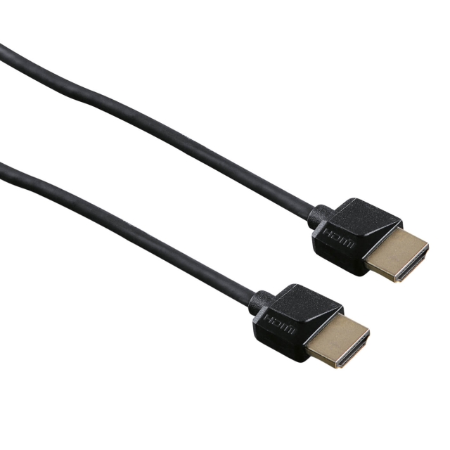HAMA HDMI kabel ethernet 1,5m svart Flexislim TL